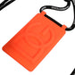 Dolce & Gabbana Holder Neon Orange Rubber DG Embossed Adjustable Badge