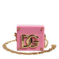 Dolce & Gabbana Pink DG Logo Plaque Cover Gold Chain Airpods Case