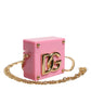 Dolce & Gabbana Pink DG Logo Plaque Cover Gold Chain Airpods Case