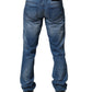 Verri Blue Washed Cotton Regular Fit Men Denim Trouser Jeans