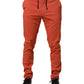 Domenico Tagliente Orange Skinny Fit Men Chino Trouser Pants