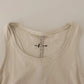 Max Mara Light Gray 100% Cotton Sleeveless Razor Back Tank Top