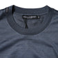 Dolce & Gabbana Blue Silk Crew Neck Short Sleeves Men T-shirt