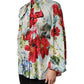 Dolce & Gabbana Multicolor Floral Long Sleeves Blouse Top