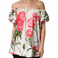 Dolce & Gabbana Multicolor Floral Off Shoulder Blouse Top