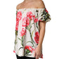 Dolce & Gabbana Multicolor Floral Off Shoulder Blouse Top