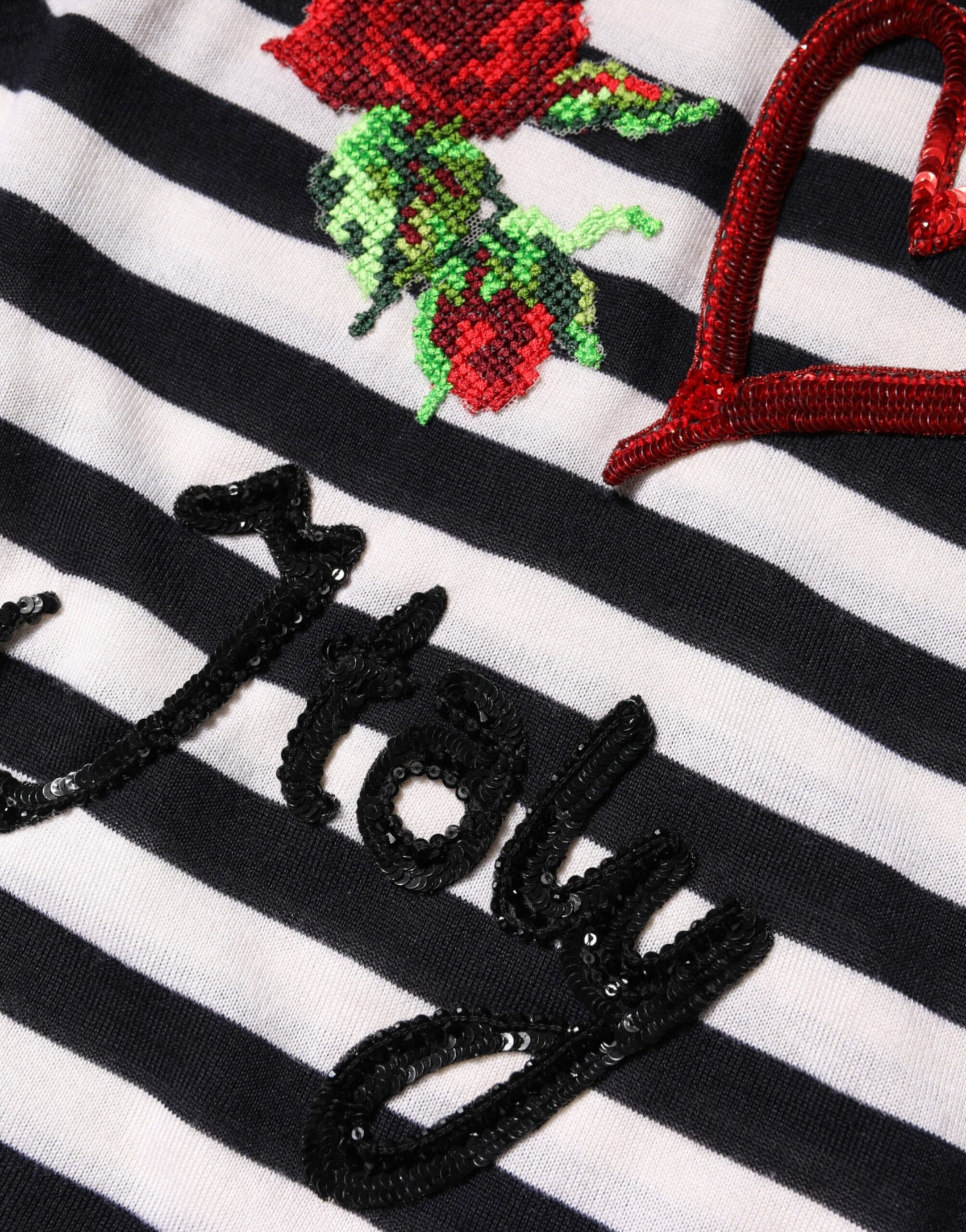 Dolce & Gabbana Black White Cashmere Silk Sleeveless Top