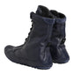 Dolce & Gabbana Dark Blue Deer Leather Mid Calf Boots Shoes