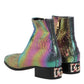 Dolce & Gabbana Multicolor Chelsea Short Ankle Boots Shoes