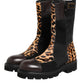 Dolce & Gabbana Multicolor Leopard Mid Calf Boots Shoes