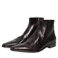 Dolce & Gabbana Bordeaux Chelsea Men Short Ankle Boots Shoes