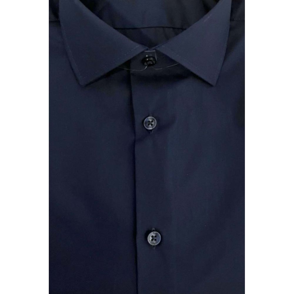 Baldinini Trend Blue Cotton Men Shirt