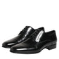 Dolce & Gabbana Black Calfskin Leather Derby Men Dress Shoes