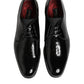 Dolce & Gabbana Black Calfskin Leather Derby Dress Shoes