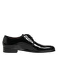 Dolce & Gabbana Black Calfskin Leather Derby Dress Shoes