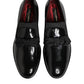 Dolce & Gabbana Black Leather Slip On Dress Men Loafers Shoes