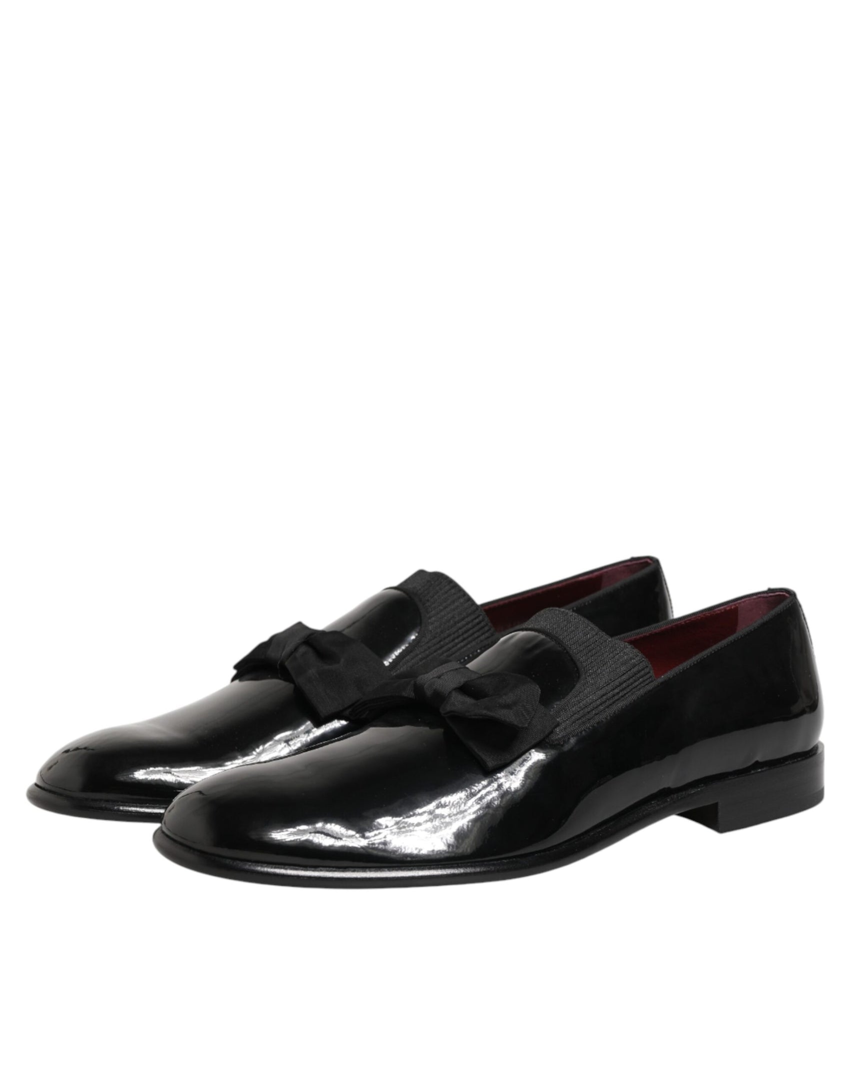 Dolce & Gabbana Black Leather Slip On Dress Men Loafers Shoes