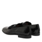 Dolce & Gabbana Black Leather Slip On Dress Men Loafers Shoes
