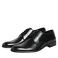 Dolce & Gabbana Black Calfskin Leather Derby Dress Shoes