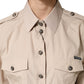 Dolce & Gabbana Beige Collared Long Sleeve Cotton Shirt Top