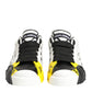 Dolce & Gabbana Multicolor Leather Graffiti Low Top Sneakers Shoes