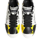 Dolce & Gabbana Multicolor Leather Graffiti Low Top Sneakers Shoes