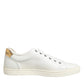 Dolce & Gabbana White Heart Embellished Sneakers Shoes
