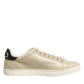 Dolce & Gabbana Beige London Low Top Leather Sneakers Shoes