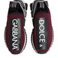 Dolce & Gabbana Maroon Slip On Sorrento Men Sneakers Shoes