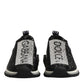 Dolce & Gabbana Black Strass Slip On Men Sorrento Sneakers Shoes