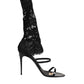 Dolce & Gabbana Black Floral Lace Heels SANDALS Shoes