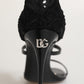 Dolce & Gabbana Black Floral Lace Heels SANDALS Shoes