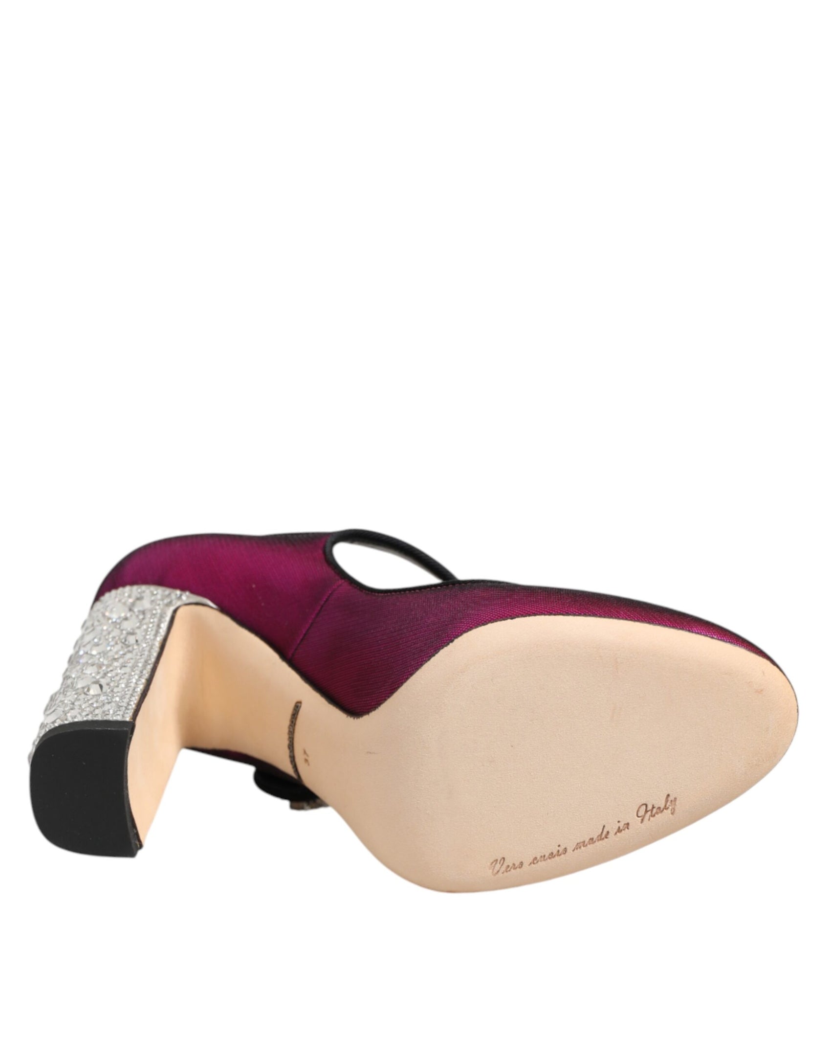 Dolce & Gabbana Pink Strass Mary Janes Heels Pumps Shoes