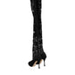 Dolce & Gabbana Black Taormina Lace Socks Pumps Boots Shoes
