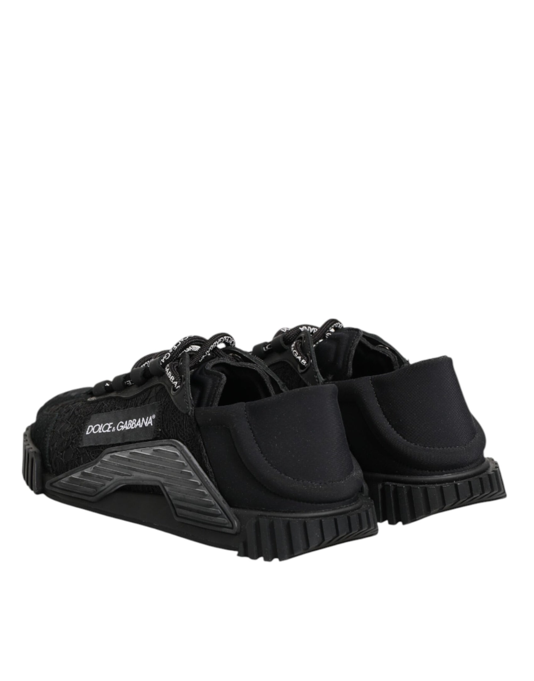 Dolce & Gabbana Black Logo Lace Low Top NS1 Sneakers Shoes