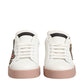 Dolce & Gabbana White Leather Sacred Heart Sneakers Shoes
