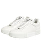 Dolce & Gabbana White Leather MIAMI Low Top Sneakers Shoes