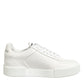 Dolce & Gabbana White Leather MIAMI Low Top Sneakers Shoes
