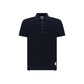 Thom Browne Blue Cotton Polo Shirt