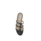 Valentino Garavani Black Calf Leather Bos Taurus Flat Sandals
