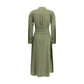 Ella Green Silk Casual Dress