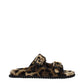 Dolce & Gabbana Beige Velvet Slippers