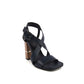 Tommy Hilfiger Blue Leather Platform Sandals