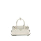 Prada White Calf Leather Bos Taurus False