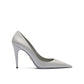 Prada Gray Leather High Heel Pumps