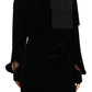 N.21 Sheath A-line Black Viscose Long Sleeves Round Neck Mini Dress