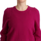 Drumohr Dark Pink Long Sleeves Round Neck Pullover Sweater