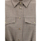Brunello Cucinelli Brown Fleece Wool Pattern Shirt