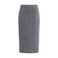 Brunello Cucinelli Gray Polyester Midi Skirt