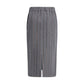 Brunello Cucinelli Gray Polyester Midi Skirt